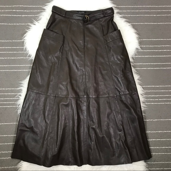 Nili Lotan Lila leather midi skirt - Picture 3 of 8